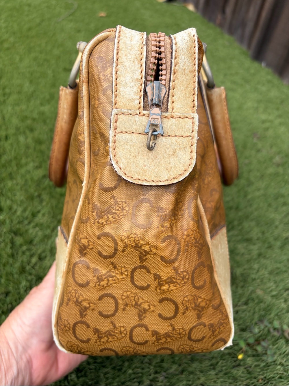 Authentic Celine Paris Diffusion Vintage Satchel Boston Bag Italy - Picture 7 of 15